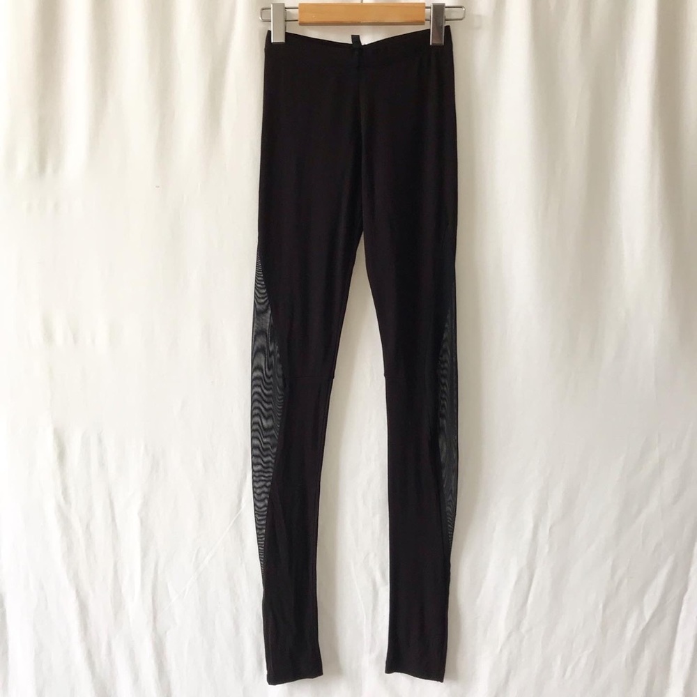 TOPSHOP black mesh panel leggings size 2